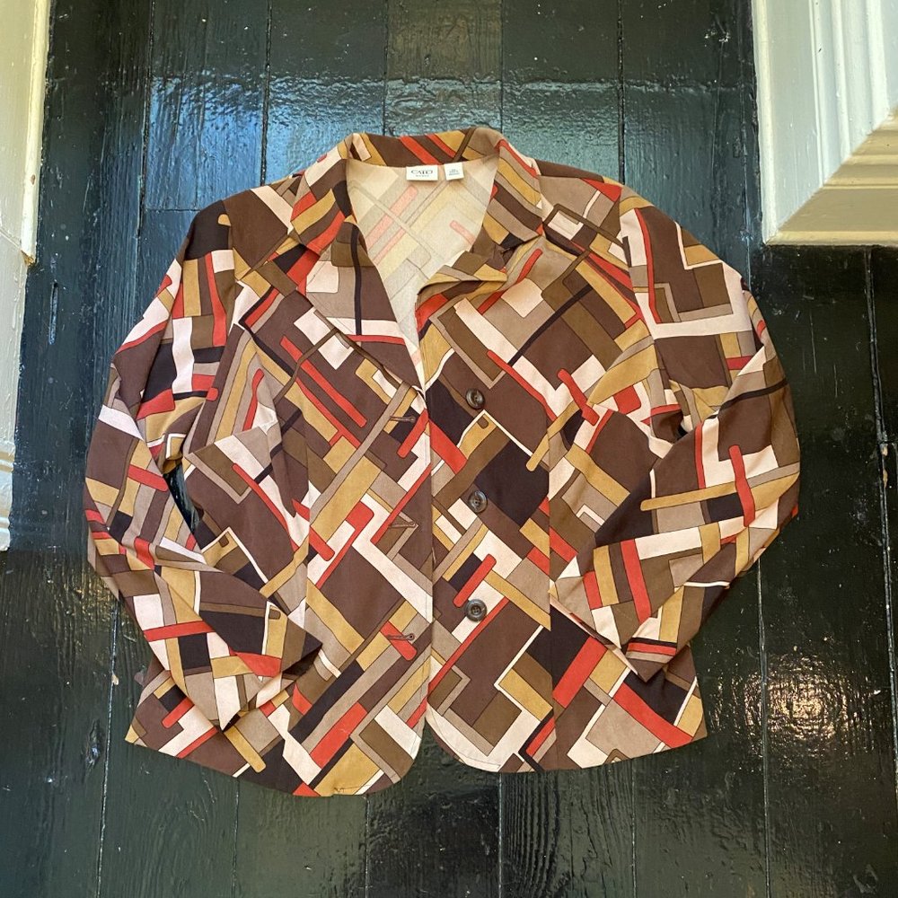 vintage abstract cato blazer - Picture 3 of 4